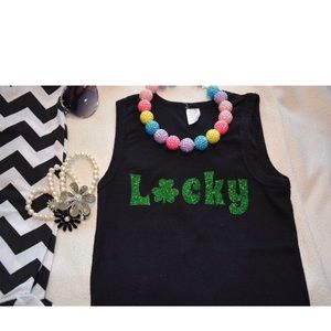 Black & Green L☘️cky Ruffle Pants/Top